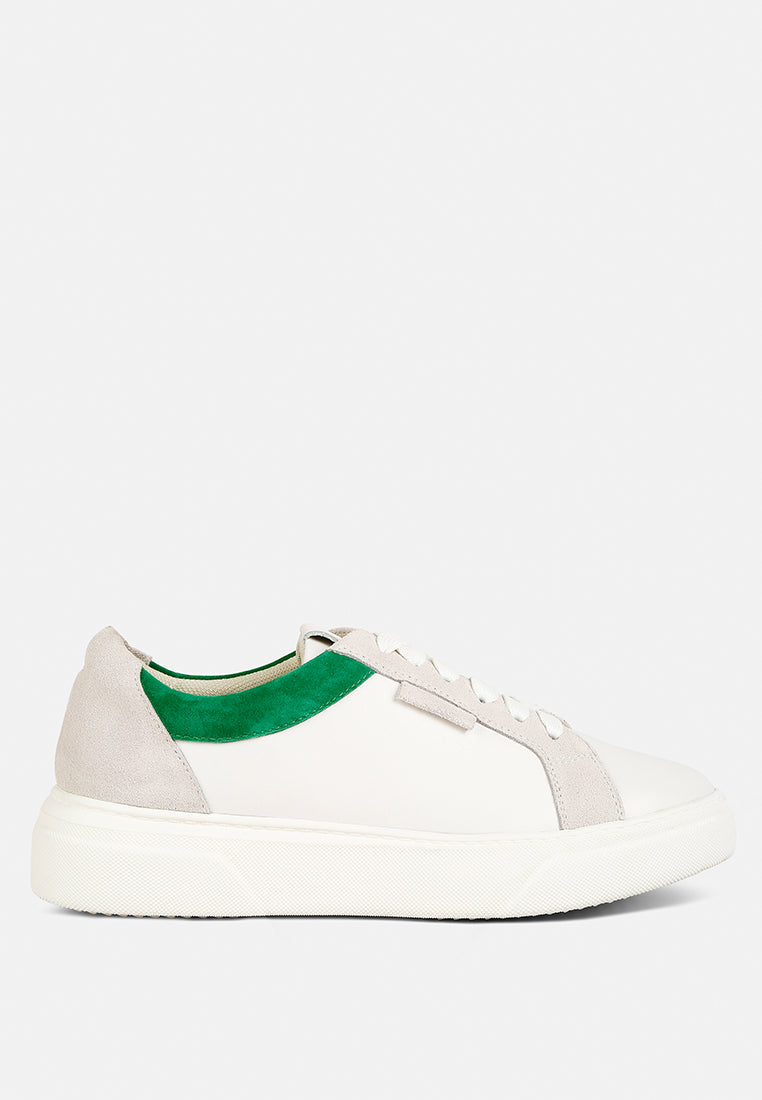 Endler Color Block Leather Sneakers