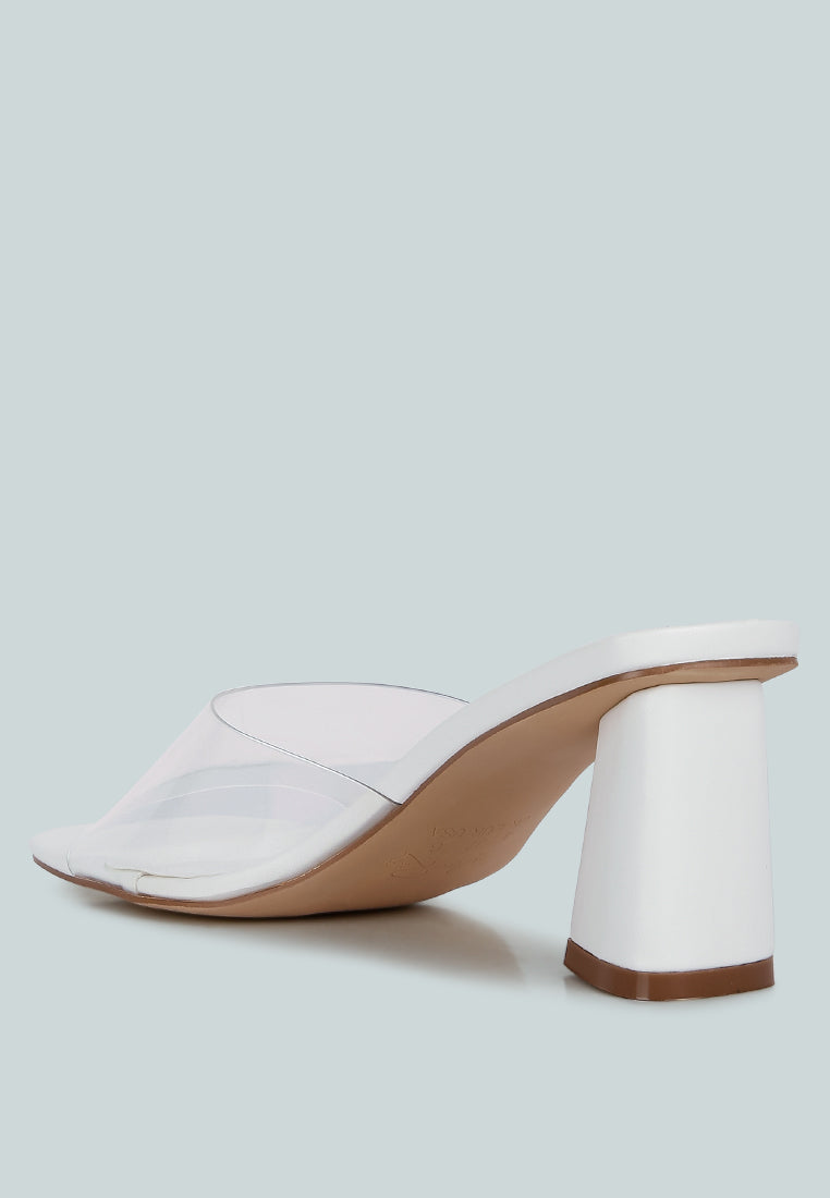 Eugnie Clear Straps Block Heel Sandals