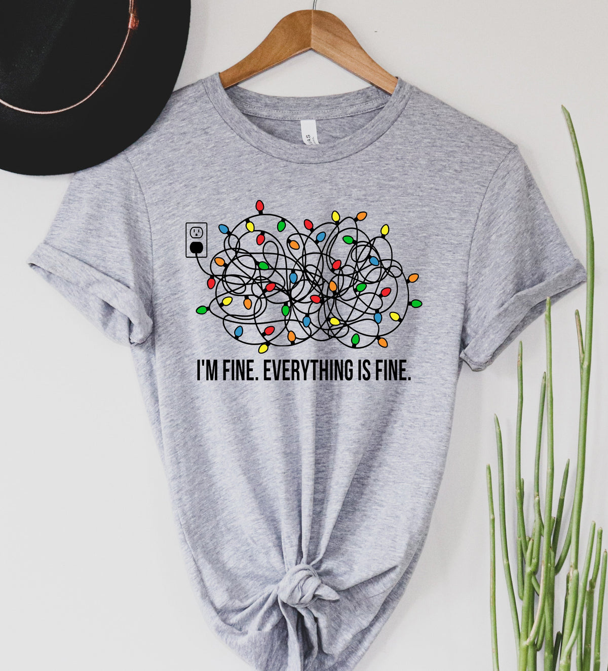 Everything is Fine Christmas Graphic Tee
