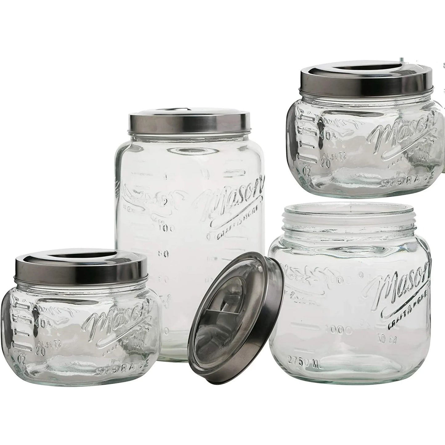Mason Craft & More 4-piece Glass Canister Set
