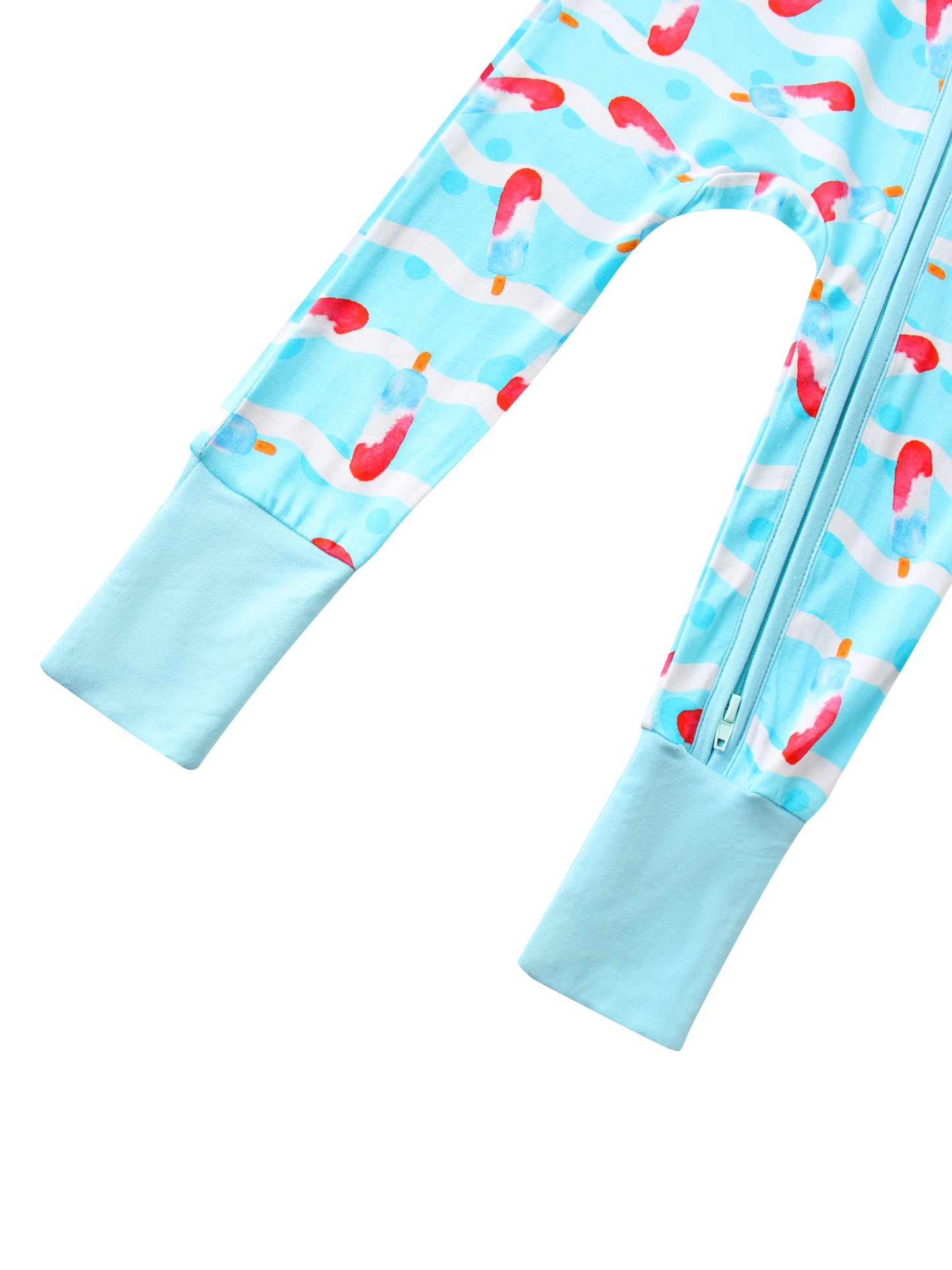 PoshTOT Ice Cream Bamboo Baby Convertible Zippy Romper