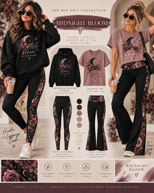 MIDNIGHT BLOOM TEE (MIX EDIT PREORDER CLOSING 10/30, ETA END DEC.)