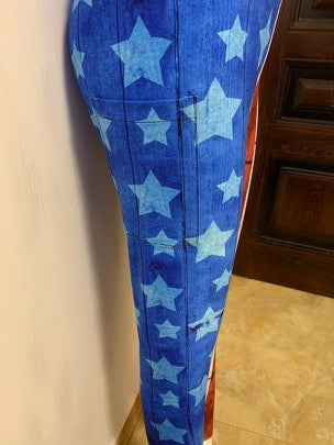 Stars & Stripes Leggings with pockets