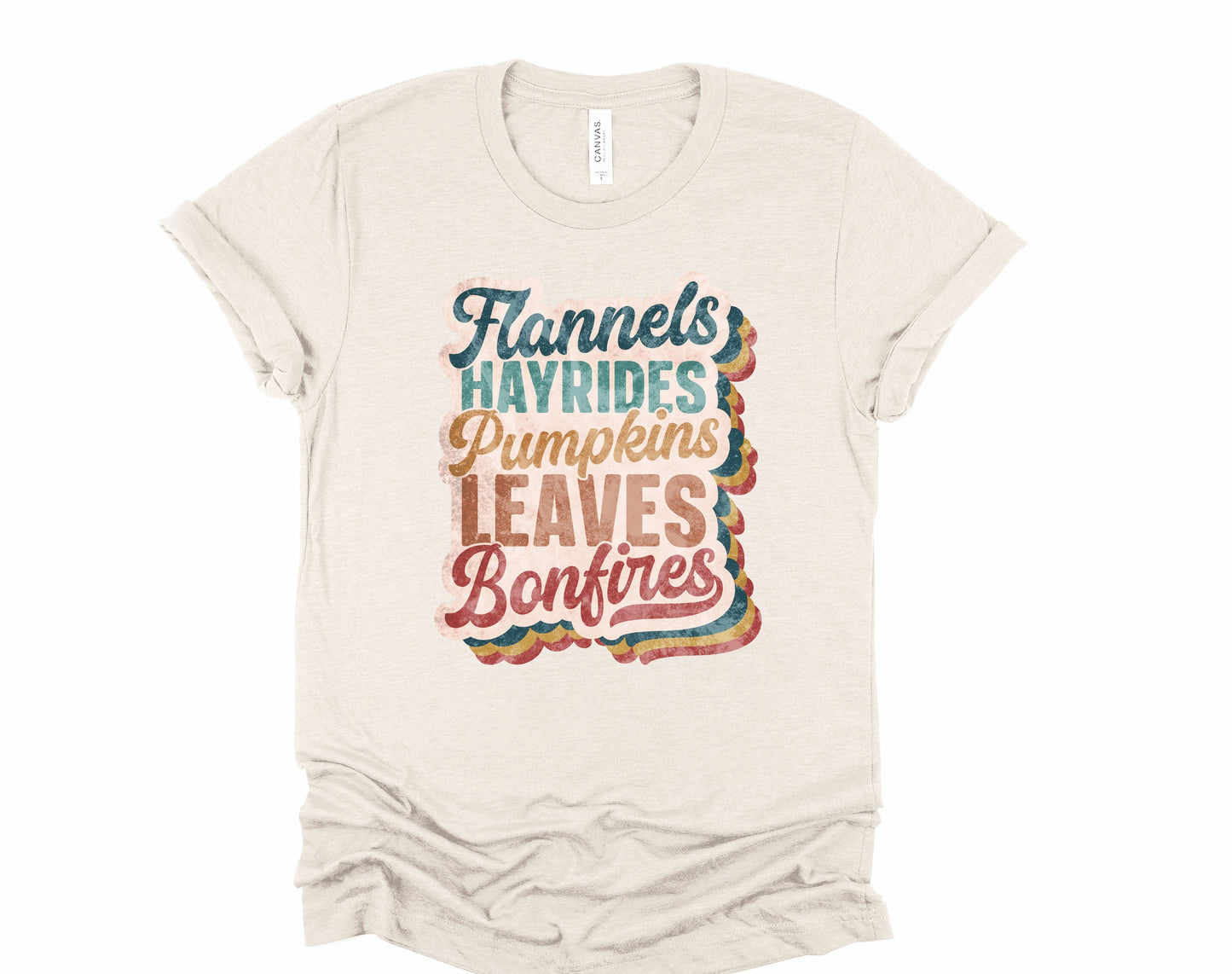Flannels Hayrides and Pumpkins Graphic Tee
