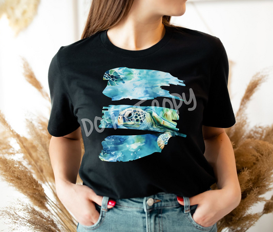 WATERCOLOR TURTLES TEE