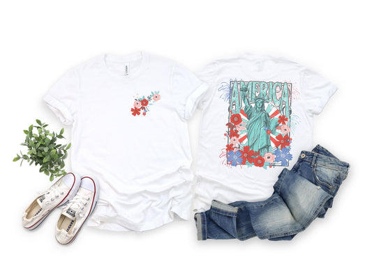 Floral America Graphic Tee