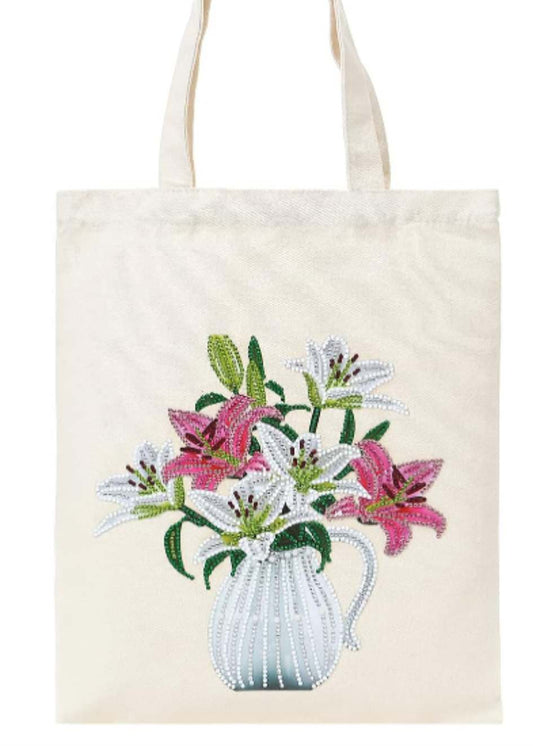 Canvas Bag -  Flower Vase - Diamond Art kit