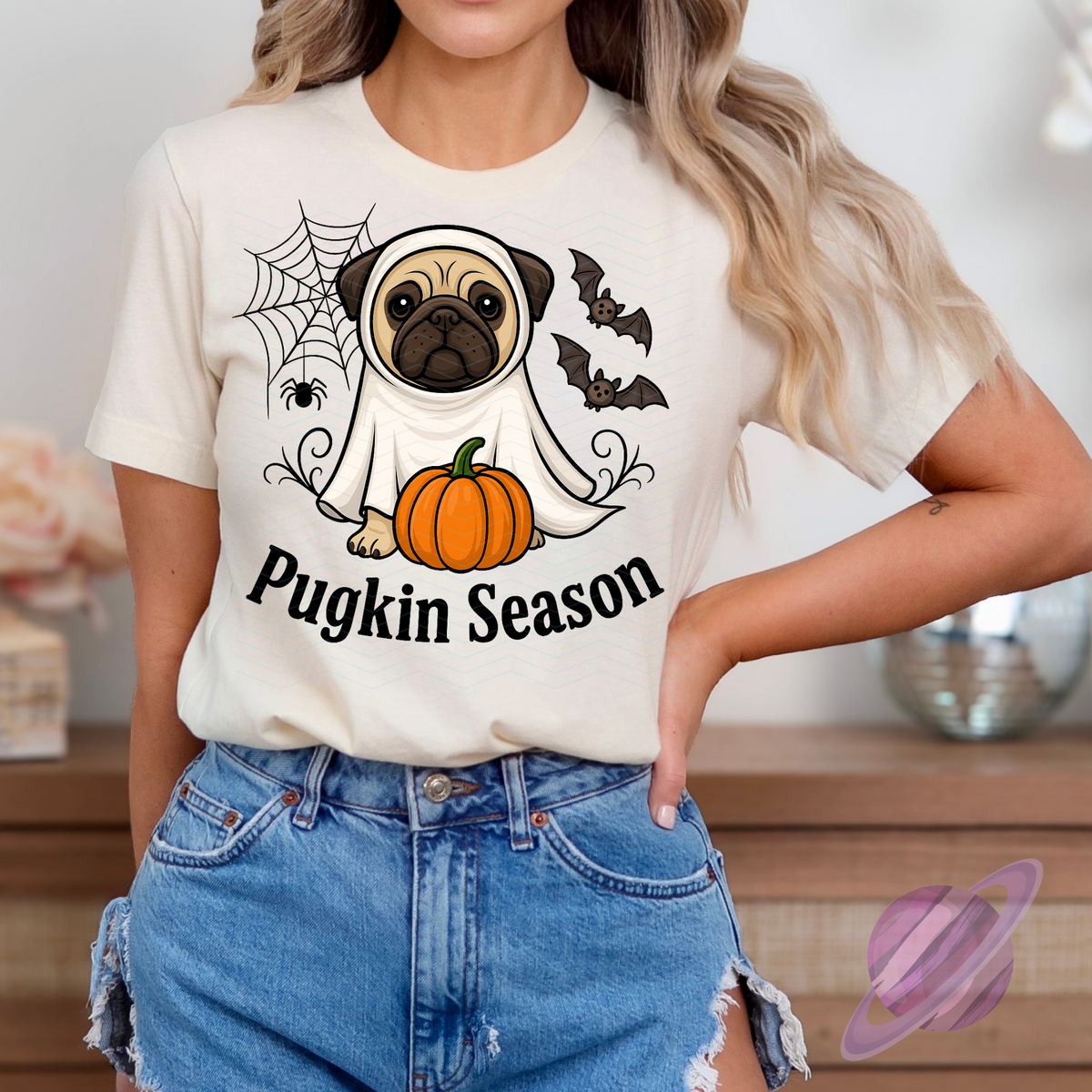 PUGKIN SEASON BLACK TEE