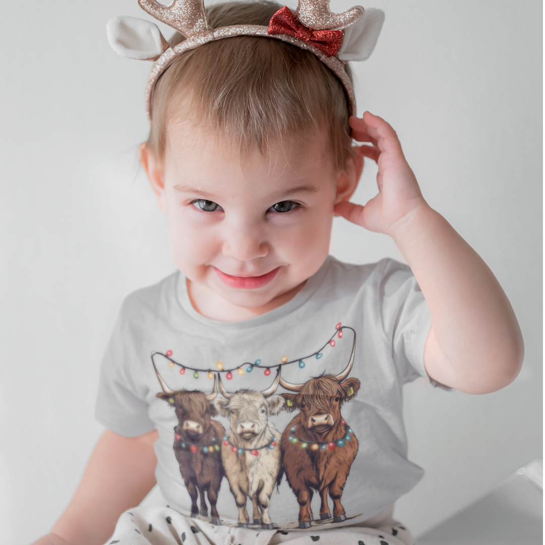 Toddler Christmas Cow Youth & Toddler Graphic Tee