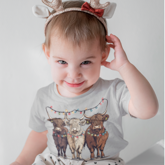 Toddler Christmas Cow Youth & Toddler Graphic Tee