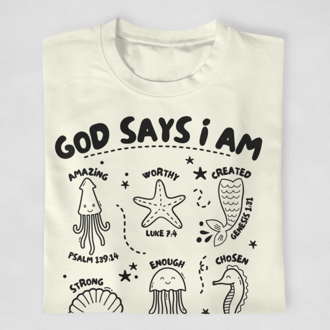 Ocean - God Says I Am Youth & Toddler Graphic Tee