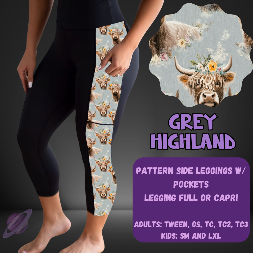 GREY HIGHLAND-PATTERN PANEL OUTFIT RUN-SOFT CLOSE 7/10 HARD CLOSE 7/12