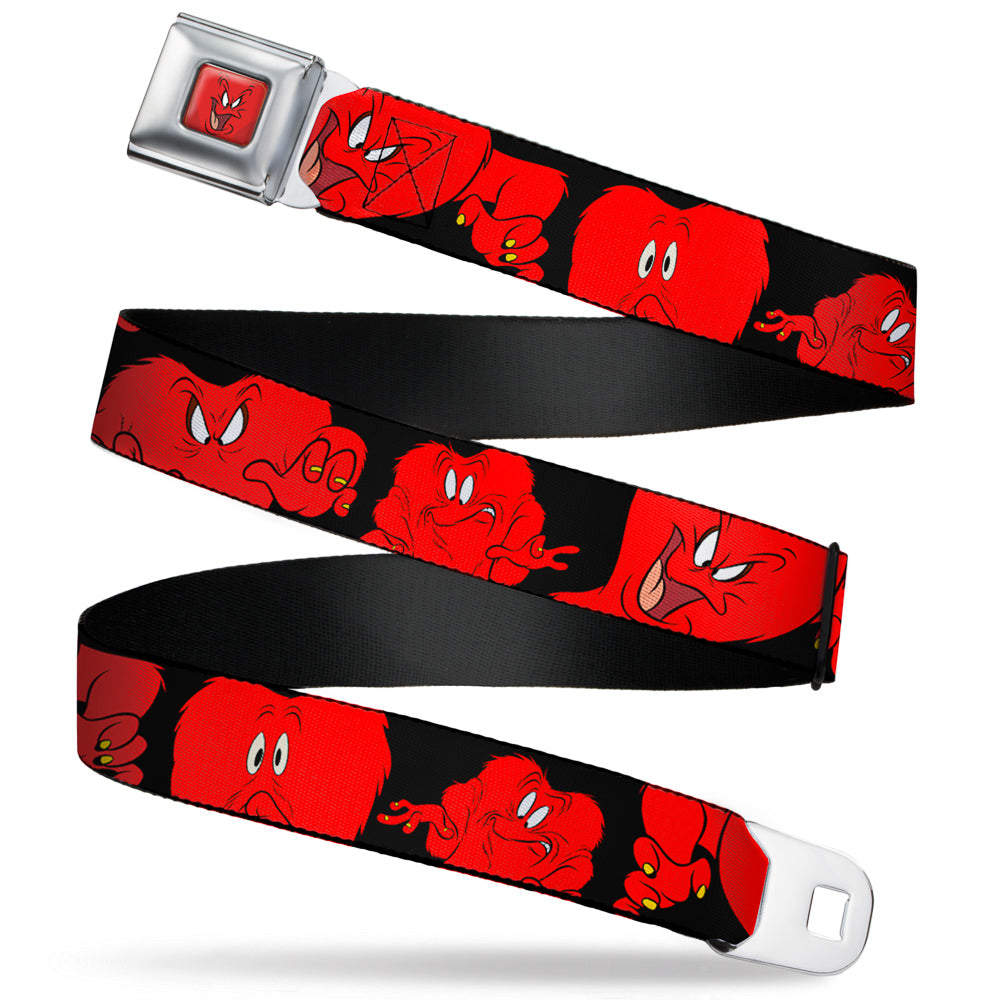 Gossamer Expression CLOSE-UP Full Color Red Seatbelt Belt - Gossamer 6-Poses Black/Red Webbing