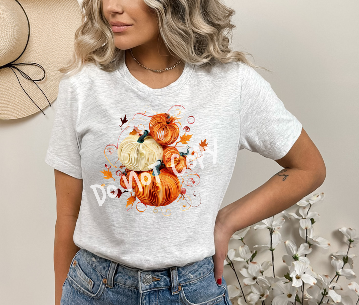 HALLOWEEEN PART 1 -PUMPKIN QUILL-UNISEX TEE ADULTS/KIDS
