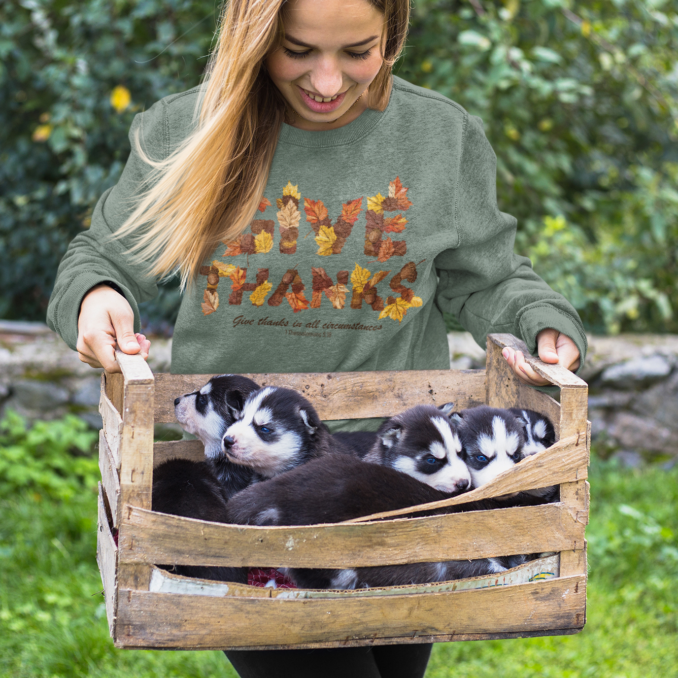 Give Thanks Graphic Sweatshirt