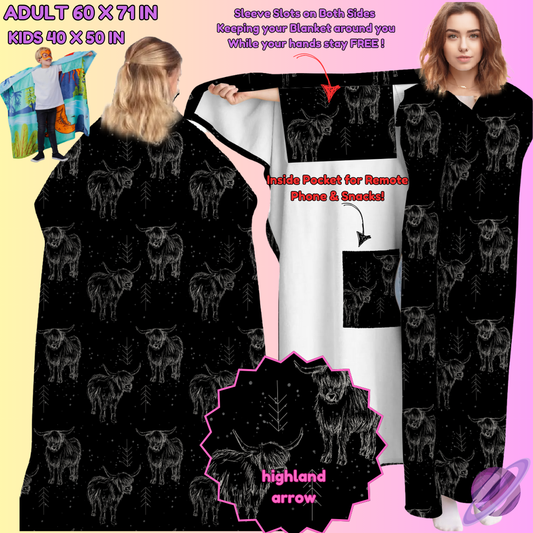 WEARABLE THROW RUN-HIGHLAND ARROW-PREORDER CLOSING 8/31-  ETA LATE NOV./EARLY DEC.