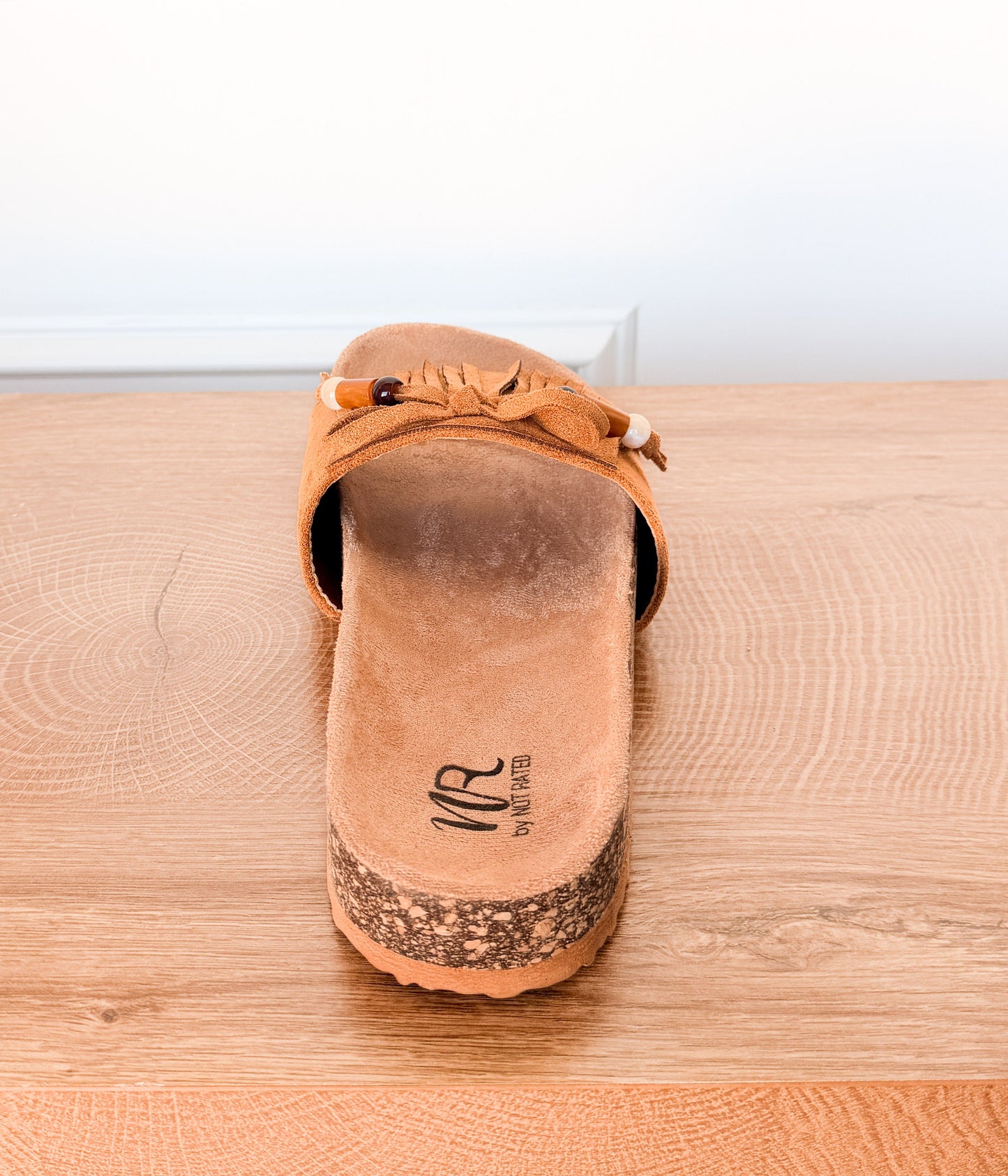Lilliam Fringe Beaded Sandals in Tan