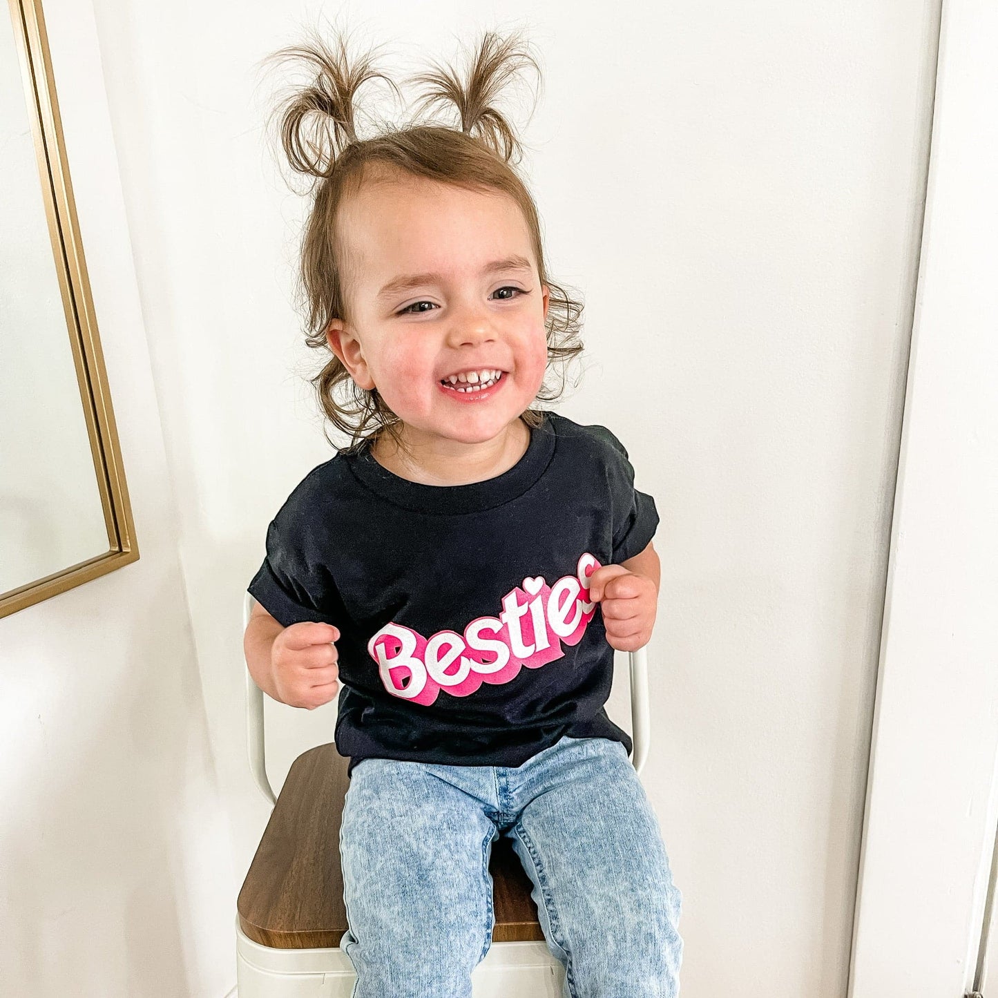 Besties Barbie Kids Tee - Black