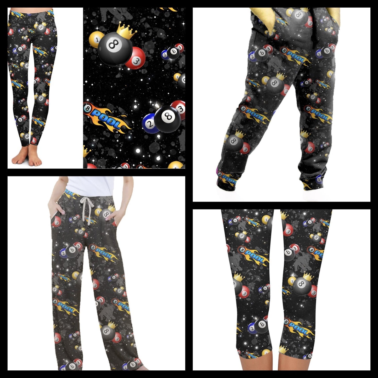 “Pool” Hoodies, Leggings, Capris, Lounge Pants and Joggers