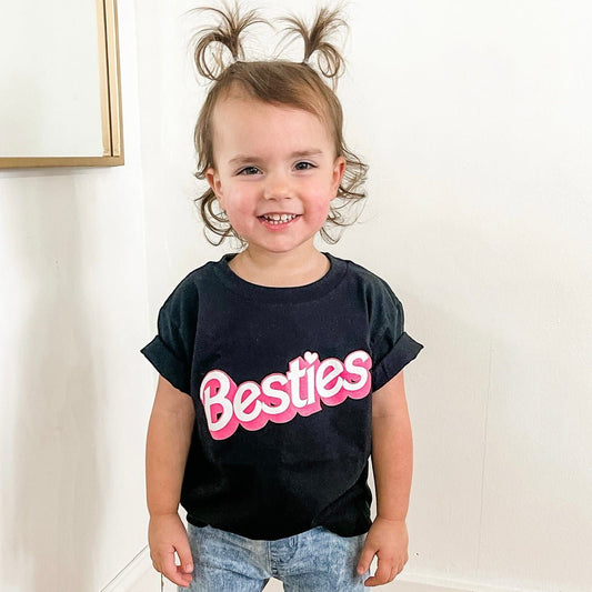 Besties Barbie Kids Tee - Black