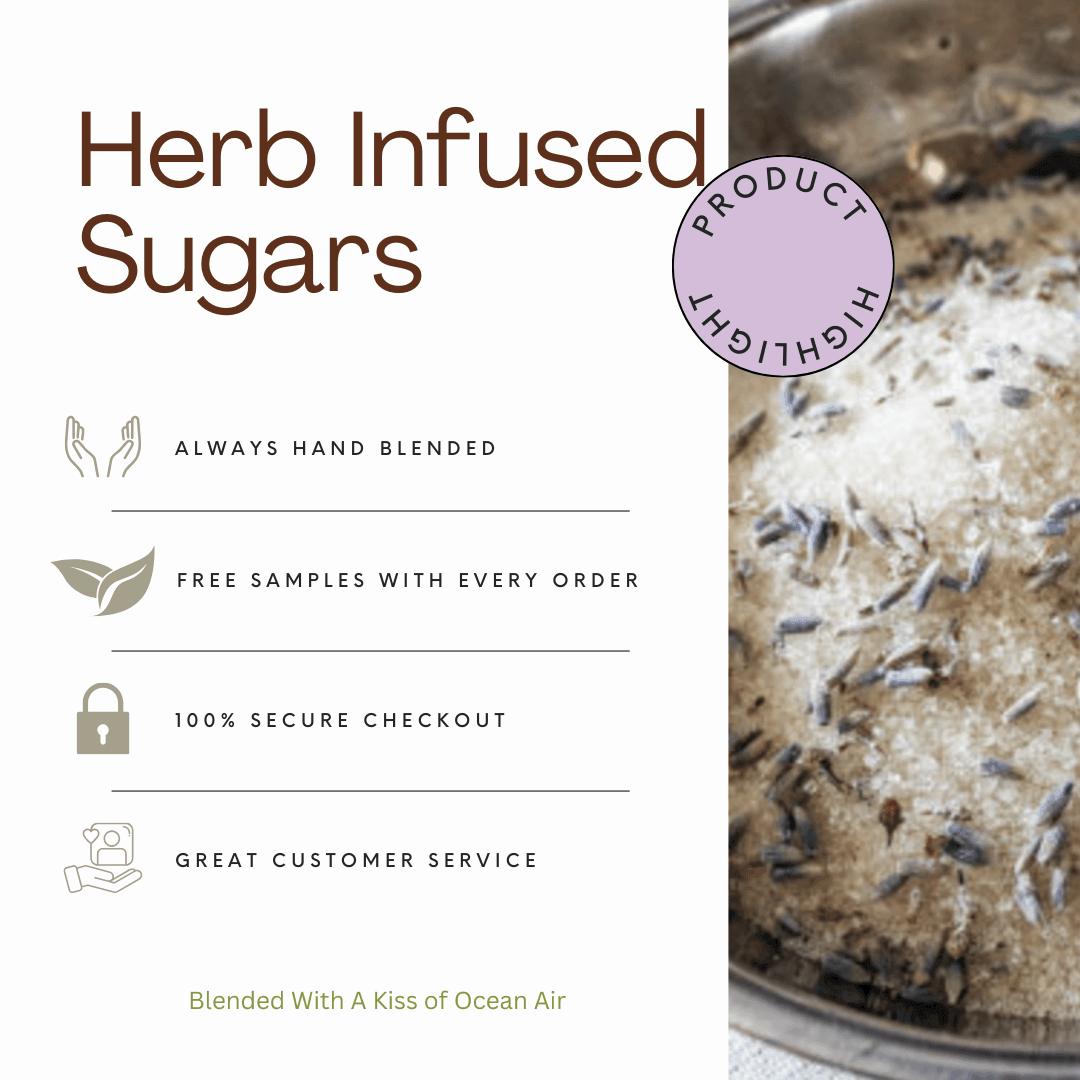 Lemon Mint infused artisan culinary sugar