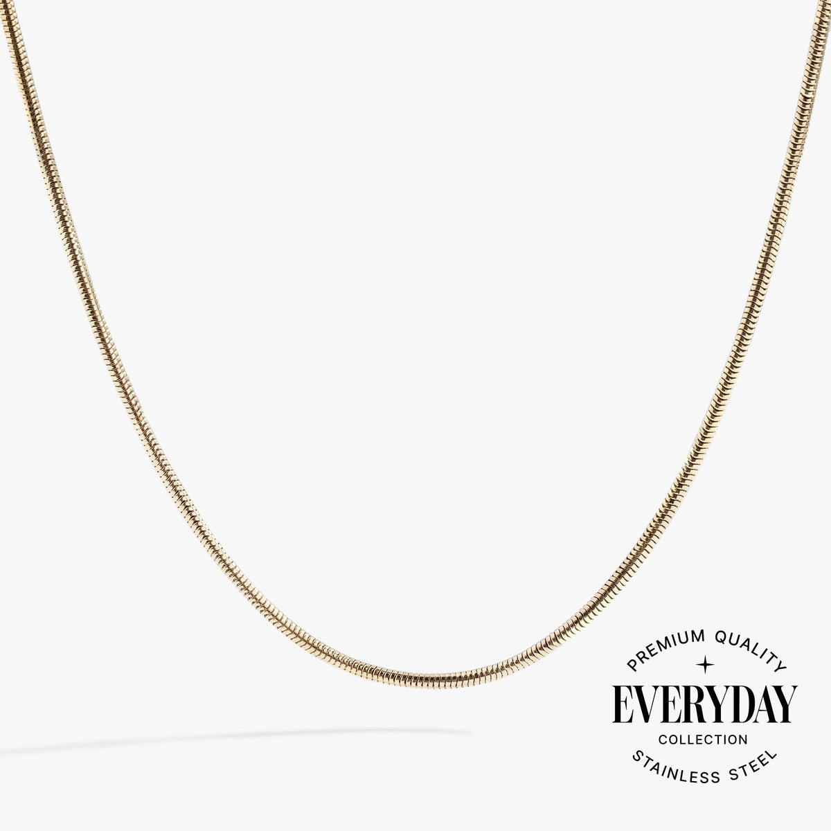Round Herringbone Charm & Layering Necklace
