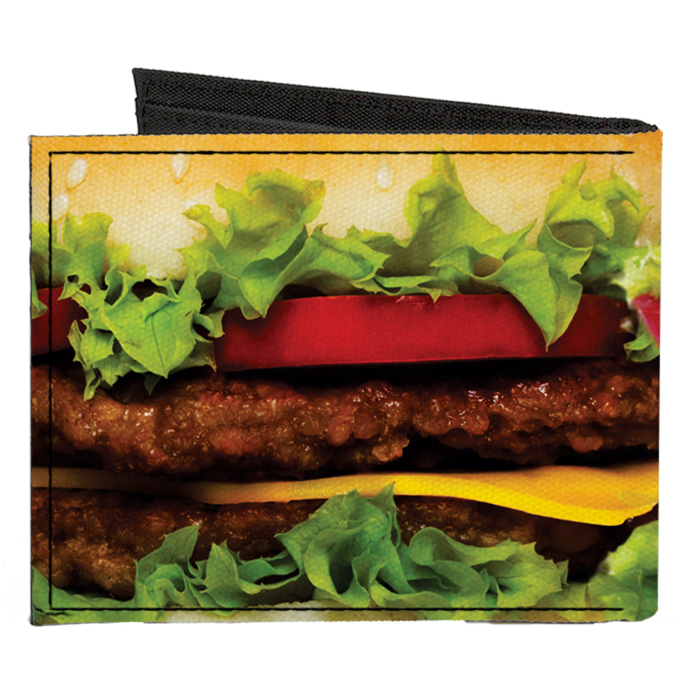 Canvas Bi-Fold Wallet - Hamburger Vivid