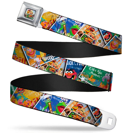 Muppets in Car Full Color Seatbelt Belt - Muppets Postage Stamps Stacked Webbing
