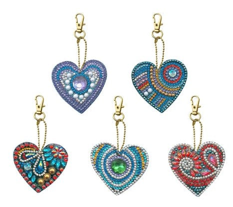 Heart Key Chains - Diamond Art kit