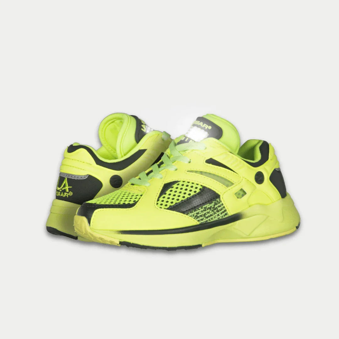 LA Gear Kids Catapult Light-Up x Glow Lowtop | Neon Yellow x Black