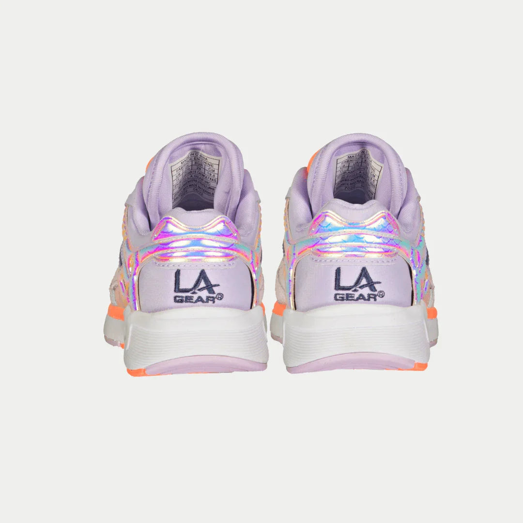 LA Gear Kids Catapult Light-Up Lowtop | Purple x Orange