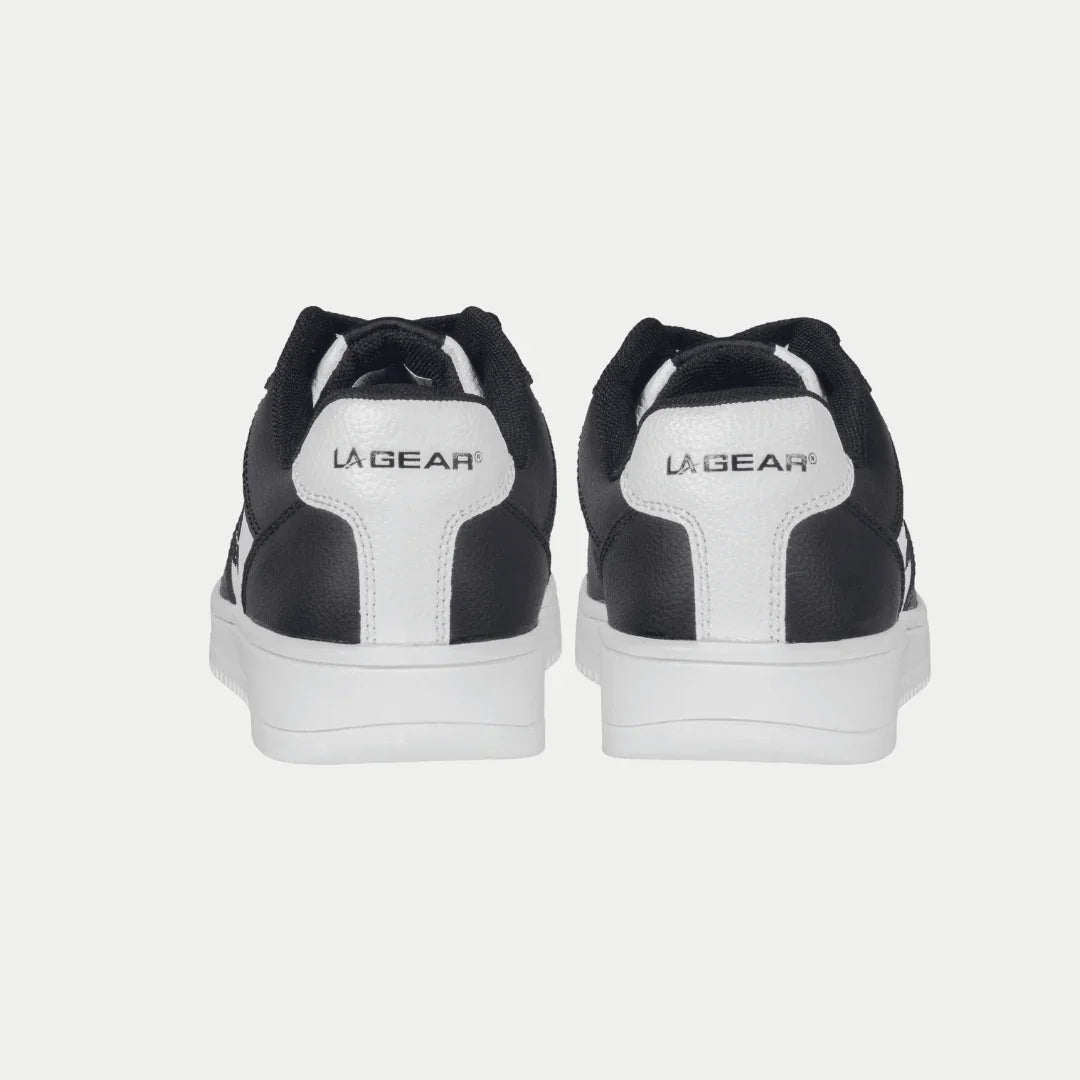 LA Gear Kids Edge Lowtop | Black x White Logo
