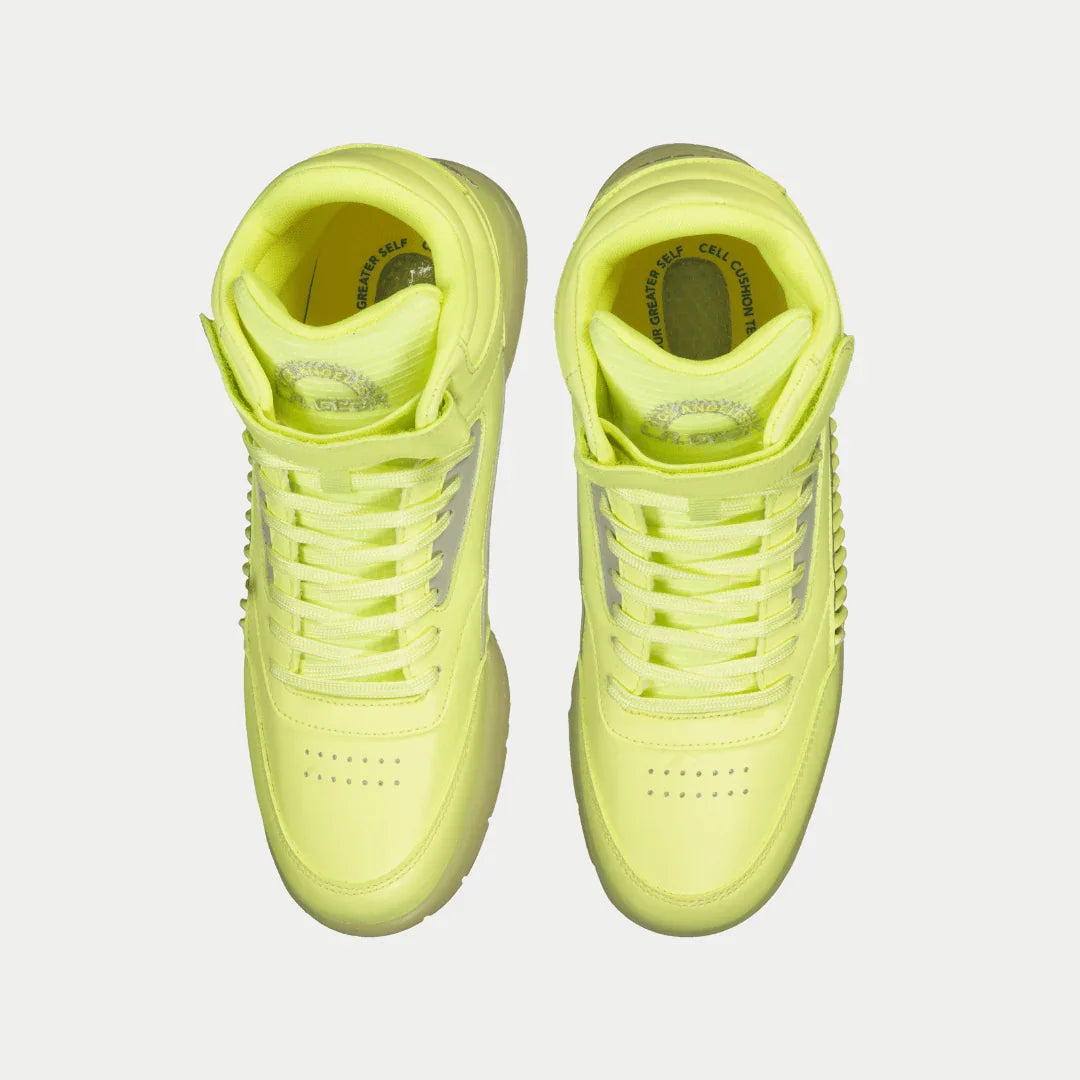 LA Gear Women’s Flame Hightop | Neon Yellow Glow