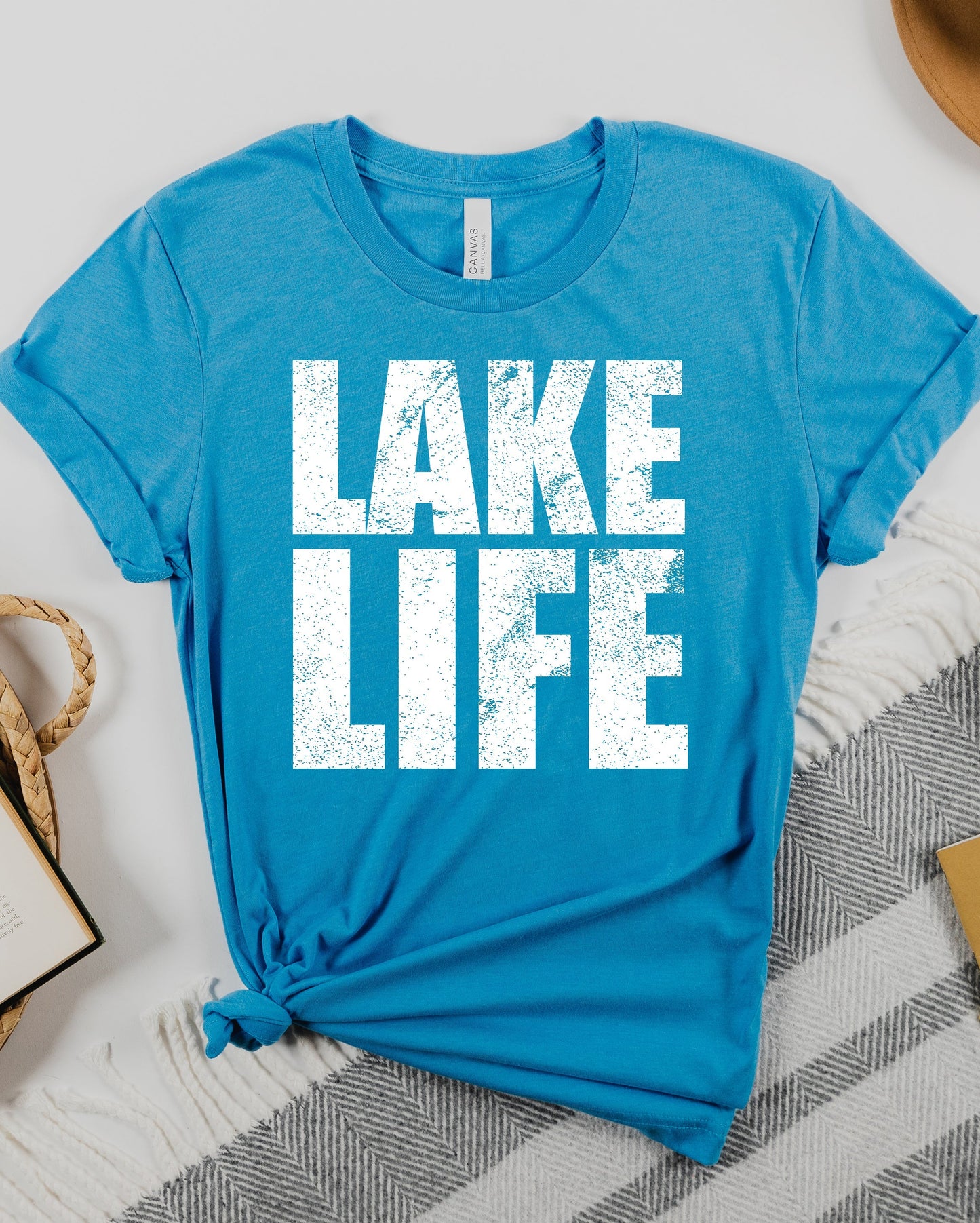 Lake Life Distressed Graphic Tee