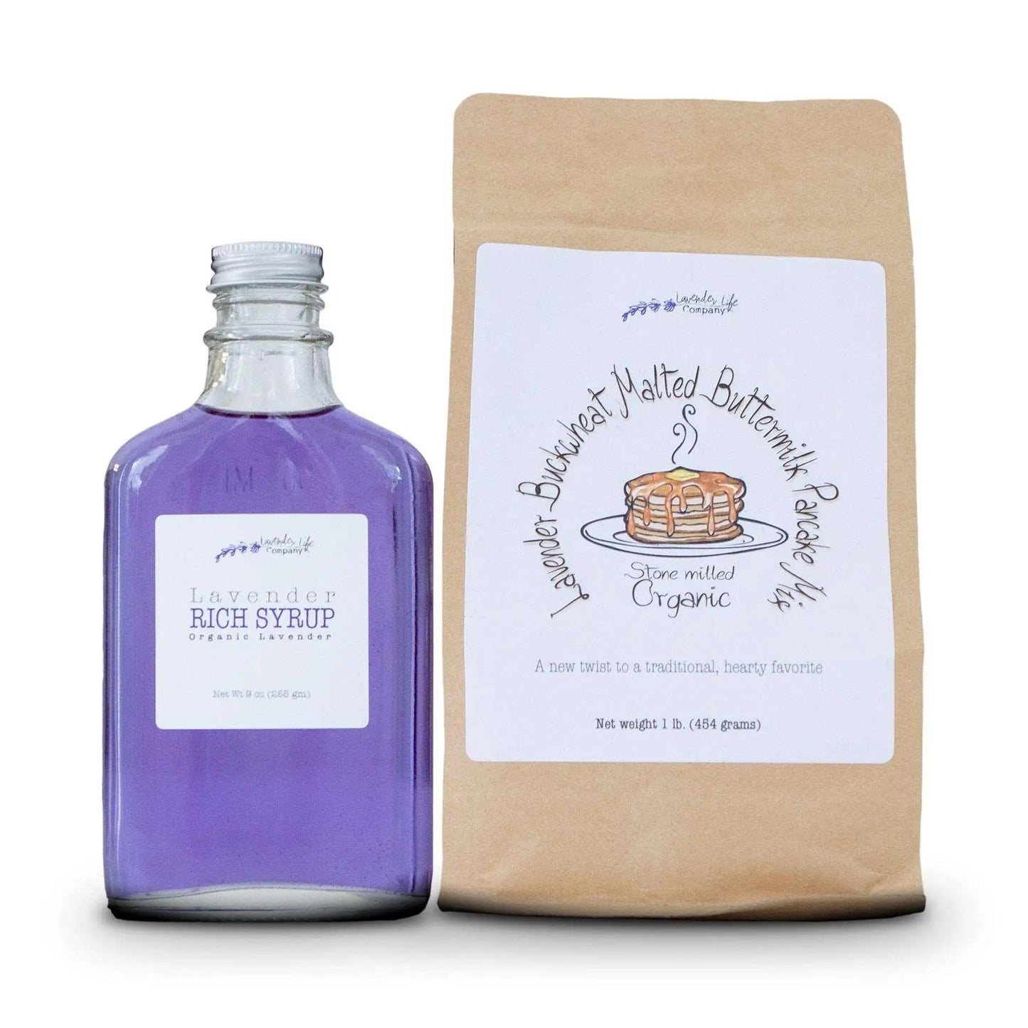 Lavender Buckwheat Malted Buttermilk Pancake with Hand-Crafted Syrup