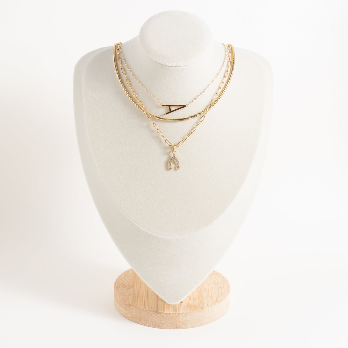 Initial A Precious Elongated Necklace