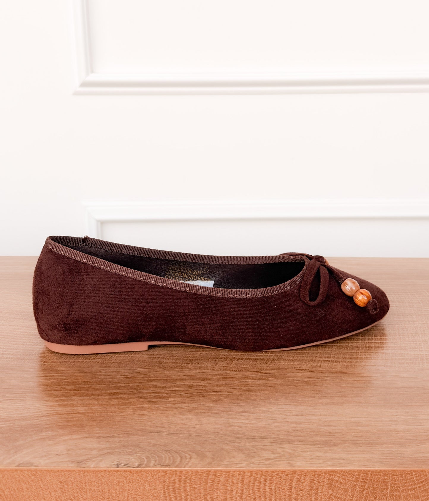 Leilani Beaded Ballet Flat in Chocolate