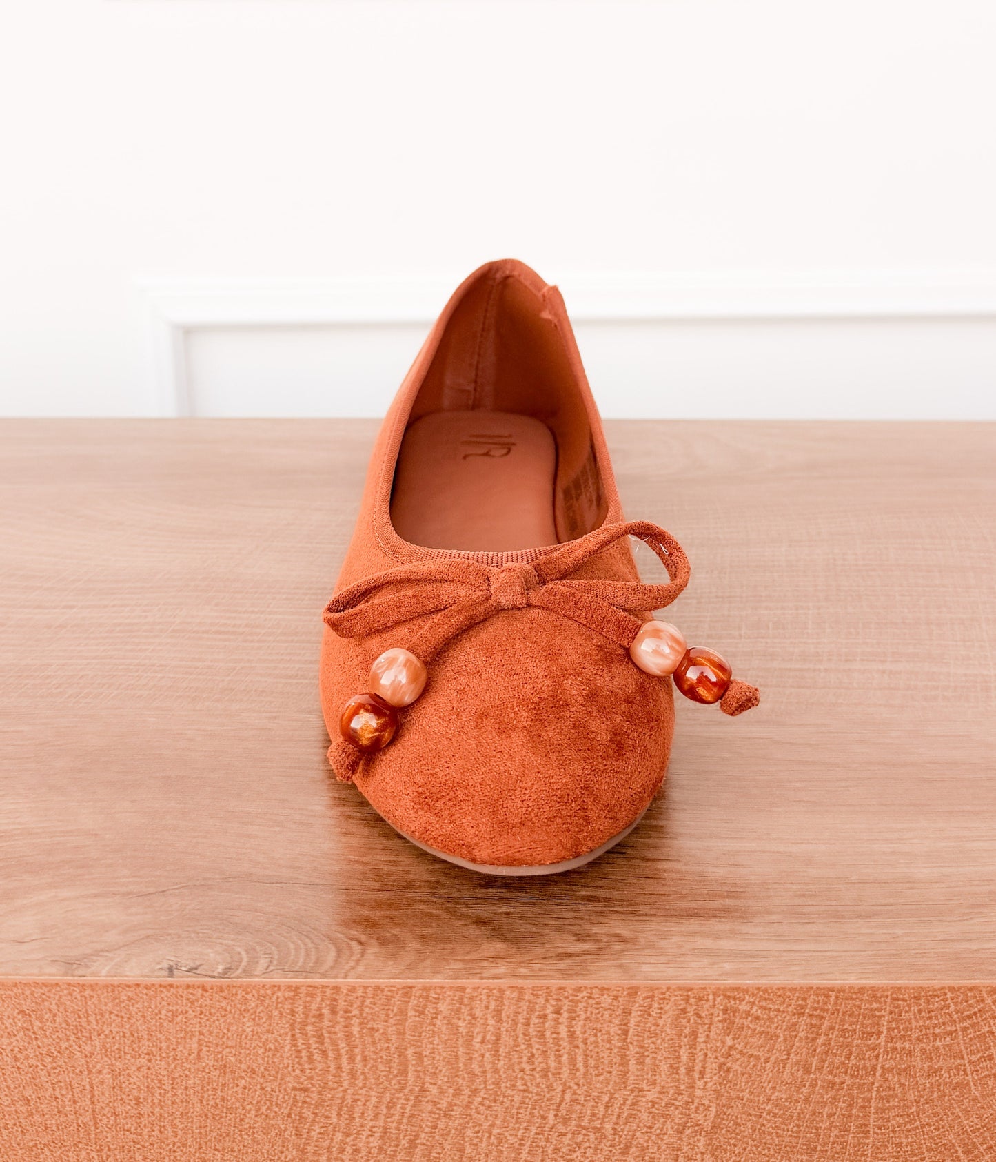 Leilani Beaded Ballet Flat in Tan