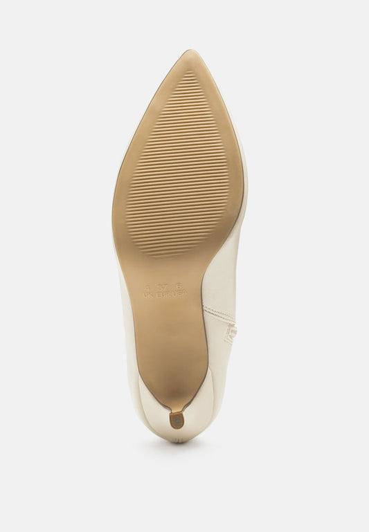 Leylah Mid Heel Stiletto Ankle Boots