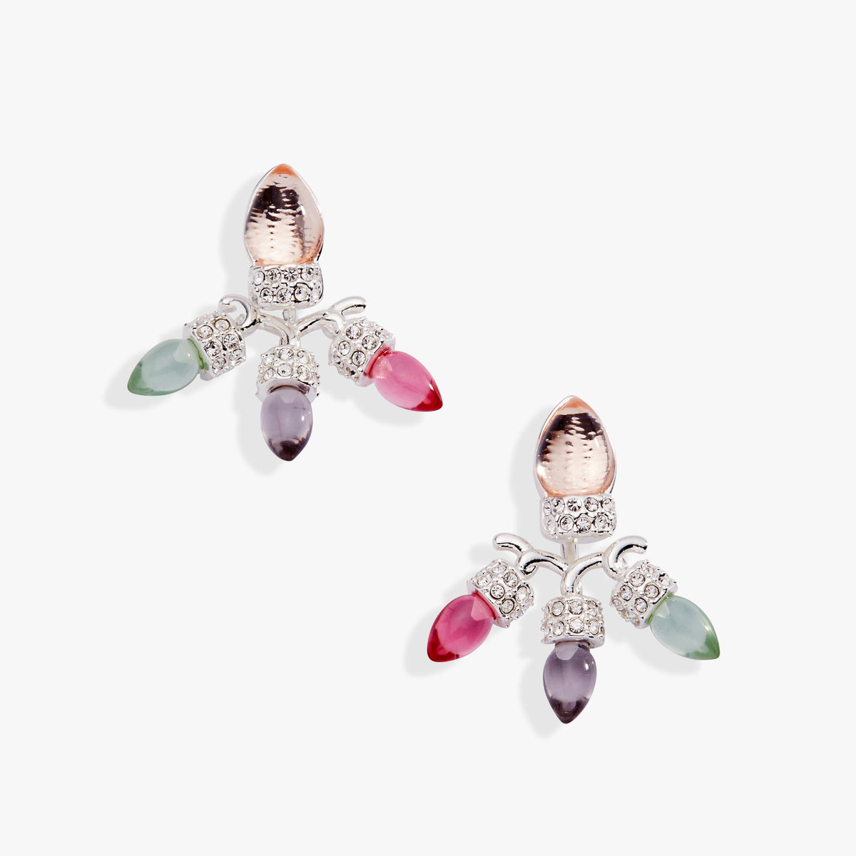 Christmas Muted Light Bulb Jacket Earrings