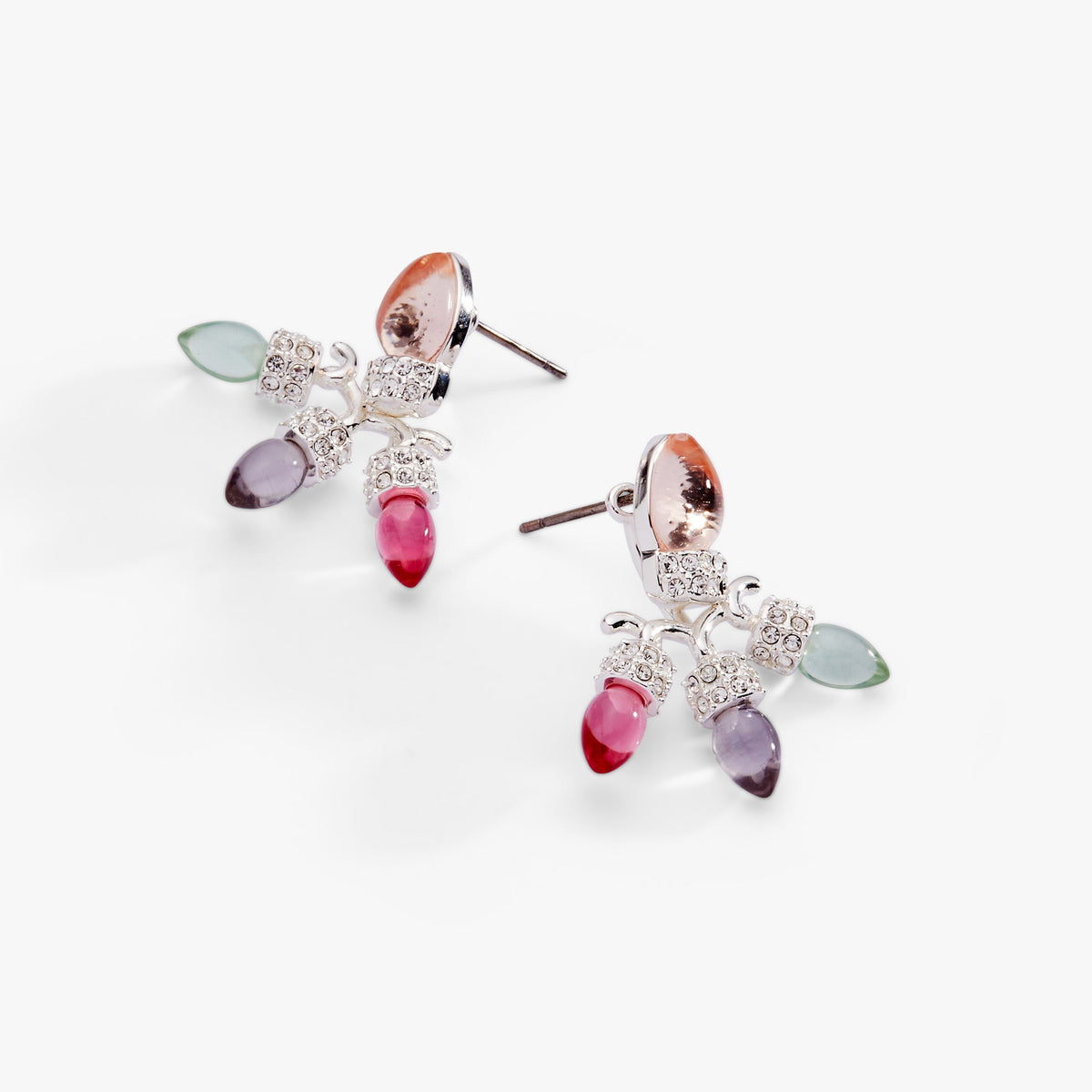 Christmas Muted Light Bulb Jacket Earrings