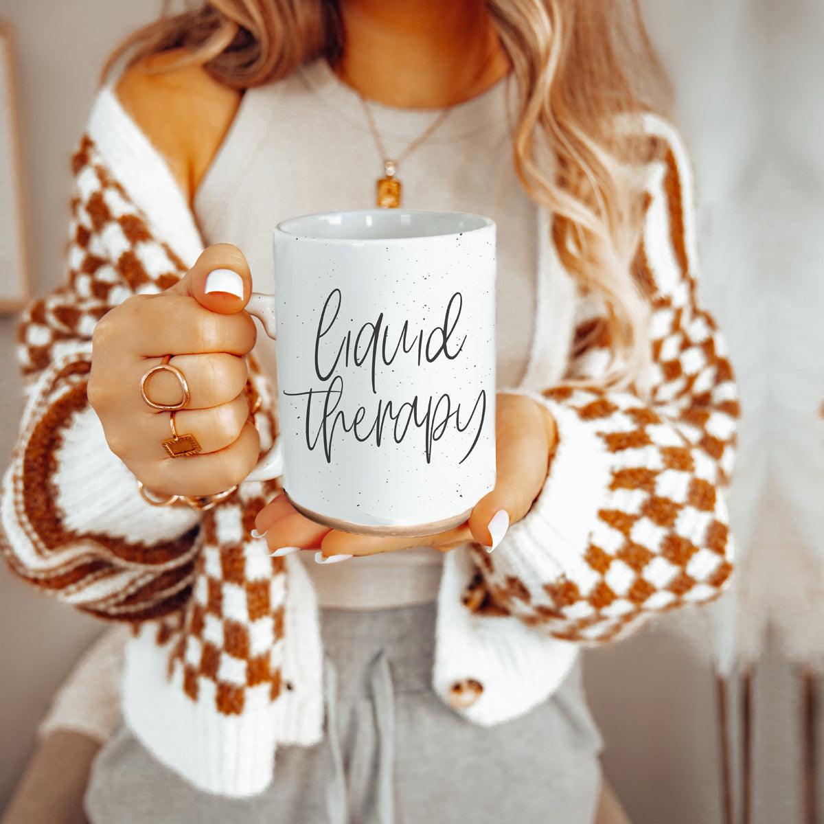 Liquid Therapy Ceramic Mug 16oz Relaxing Coffee Tea Cup Gift For Stress Relief
