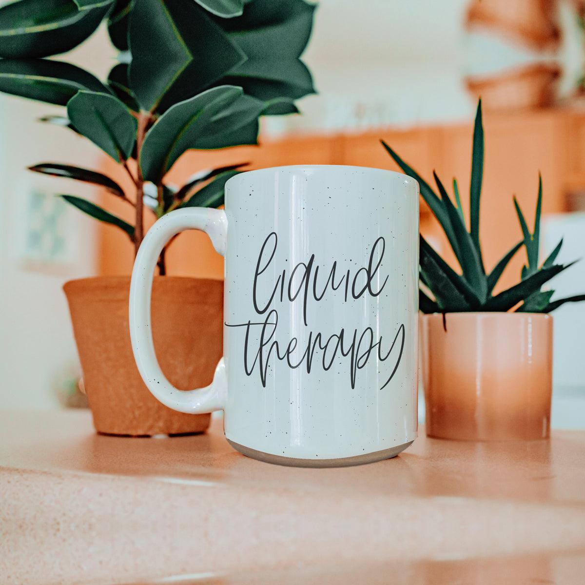 Liquid Therapy Ceramic Mug 16oz Relaxing Coffee Tea Cup Gift For Stress Relief