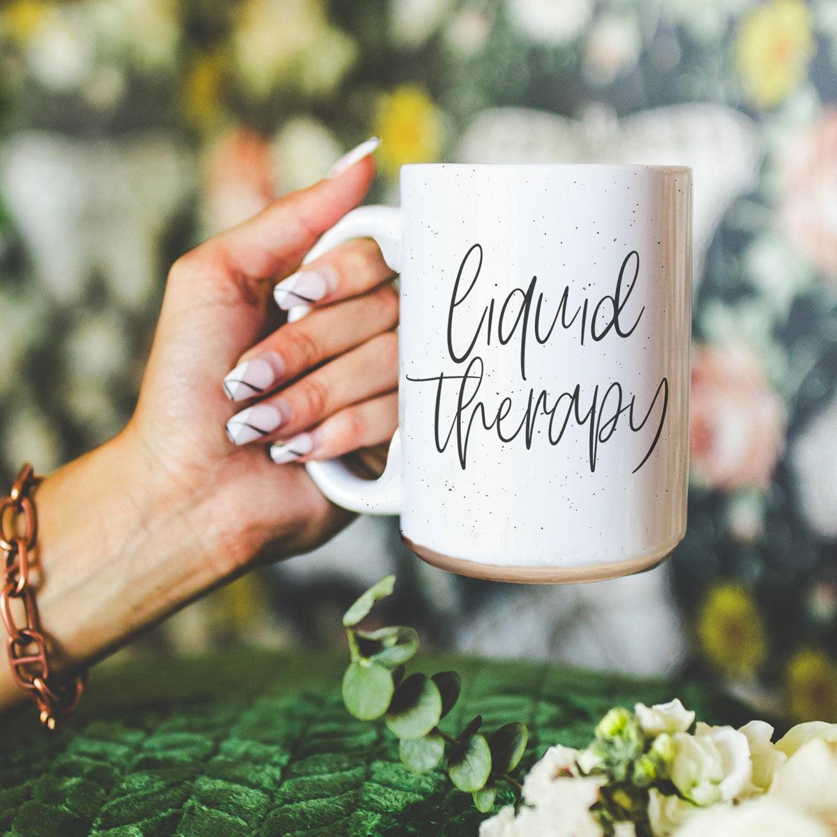Liquid Therapy Ceramic Mug 16oz Relaxing Coffee Tea Cup Gift For Stress Relief