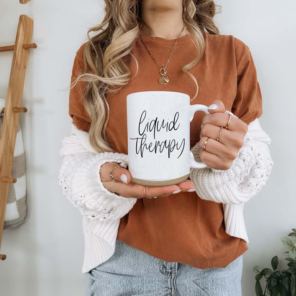 Liquid Therapy Ceramic Mug 16oz Relaxing Coffee Tea Cup Gift For Stress Relief