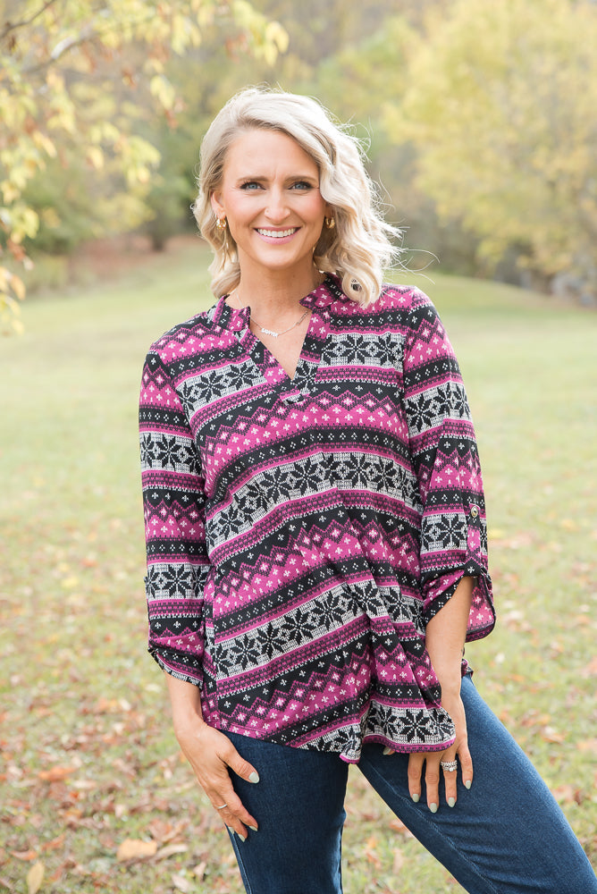 Dear Scarlett's The Lizzy Top Black & Teal (M)