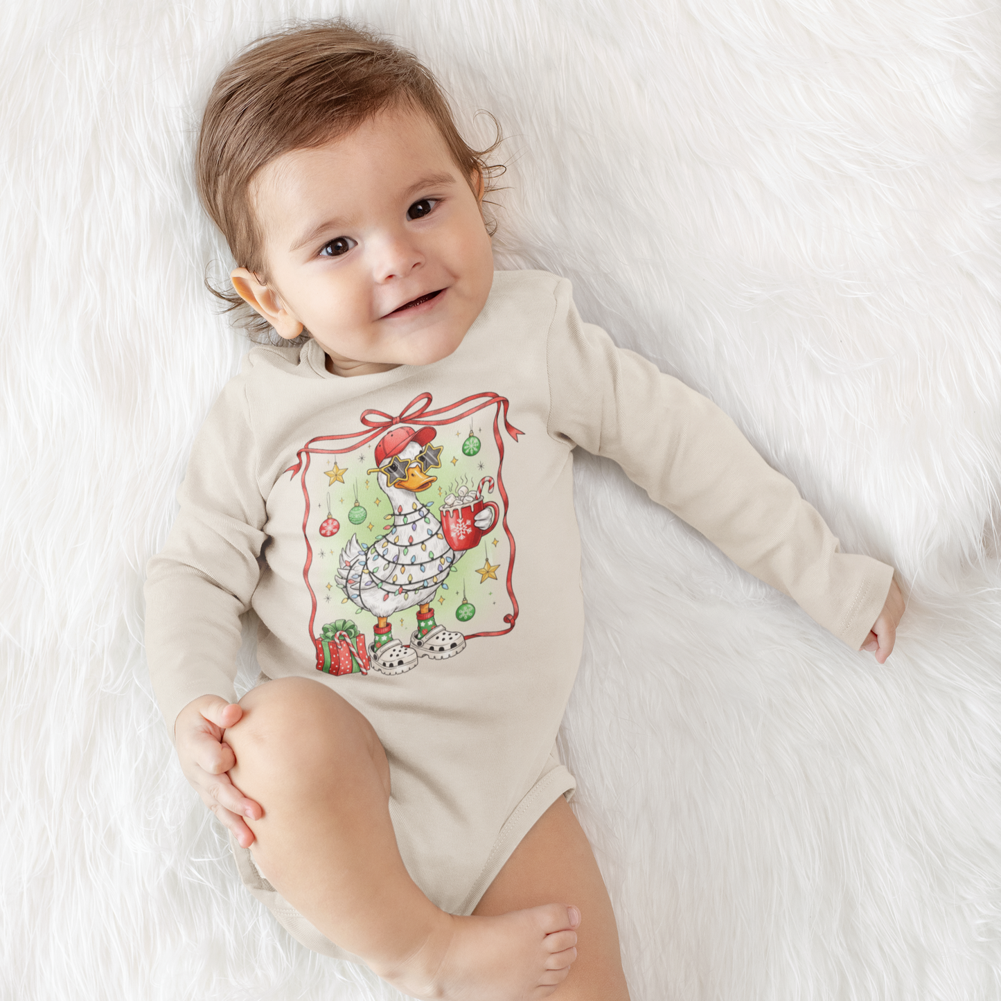 The Merry Goose Crew Long Sleeve Infant Bodysuit