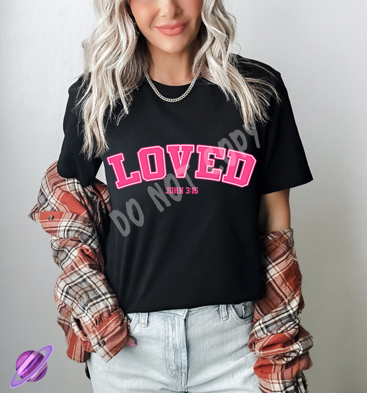 LOVED PINK TEE