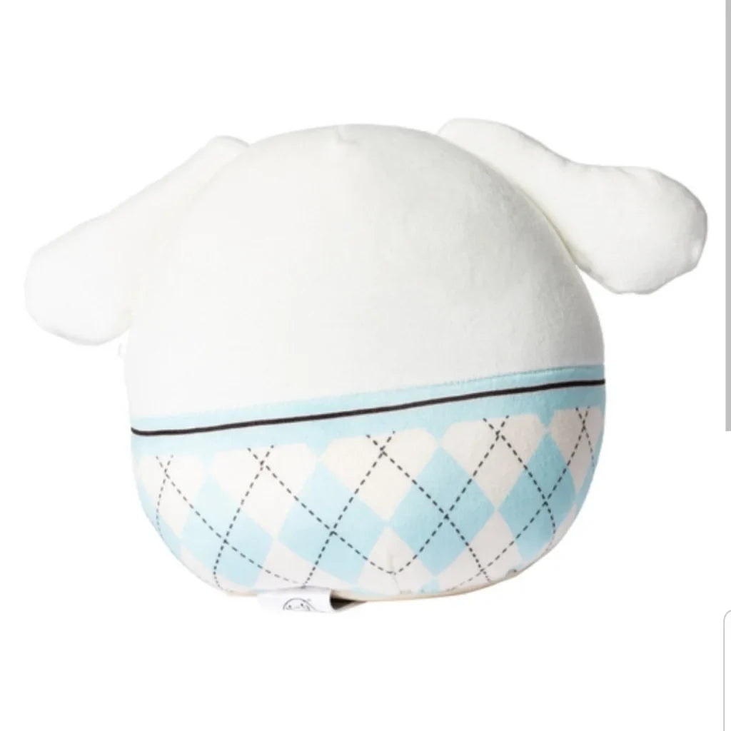Squishmallows Cinnamoroll Wearing Plaid Sweater 6.5" 2023 Sanrio Winter Collection Stuffed Plush