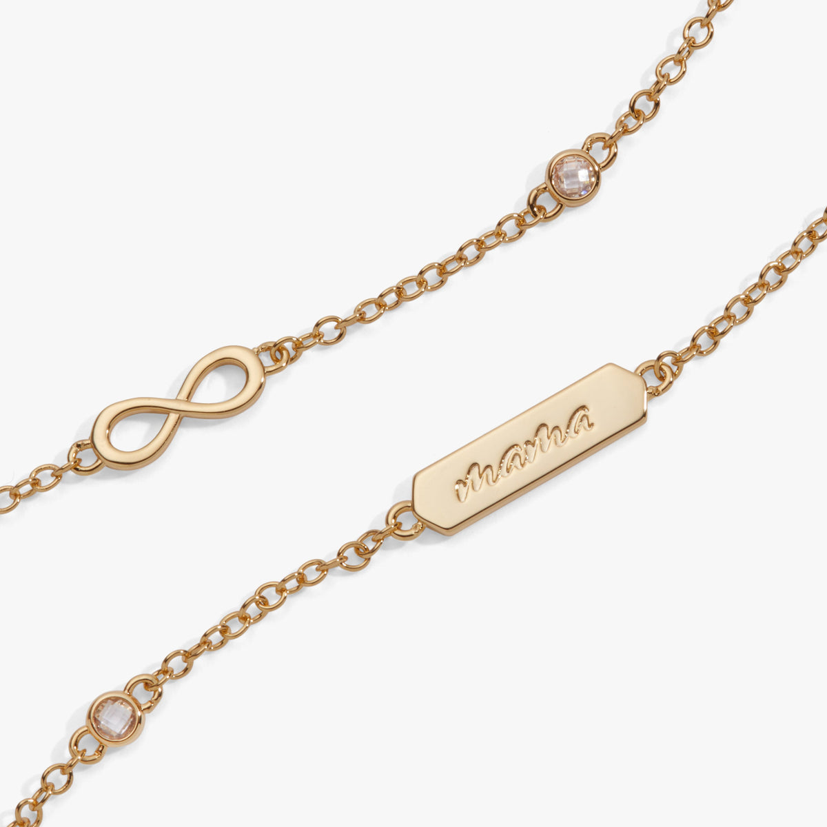 Mama Infinity Chain Double Strand Bracelet